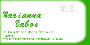 marianna babos business card